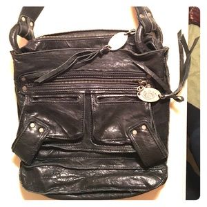 Juicy Couture black leather handbag